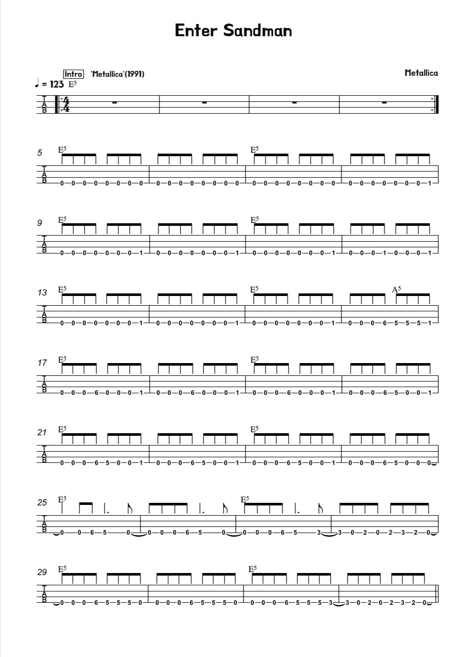 Enter Sandman - Metallica by kimme08