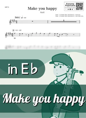Make you happy ( inE♭ / メイク・ユー・ハッピー / ニジュー ) - NiziU by Kaname@Popstudio