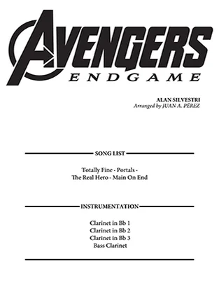 Avengers: Endgame - Alan Silvestri (Clarinet Quartet) by Juan A. Pérez