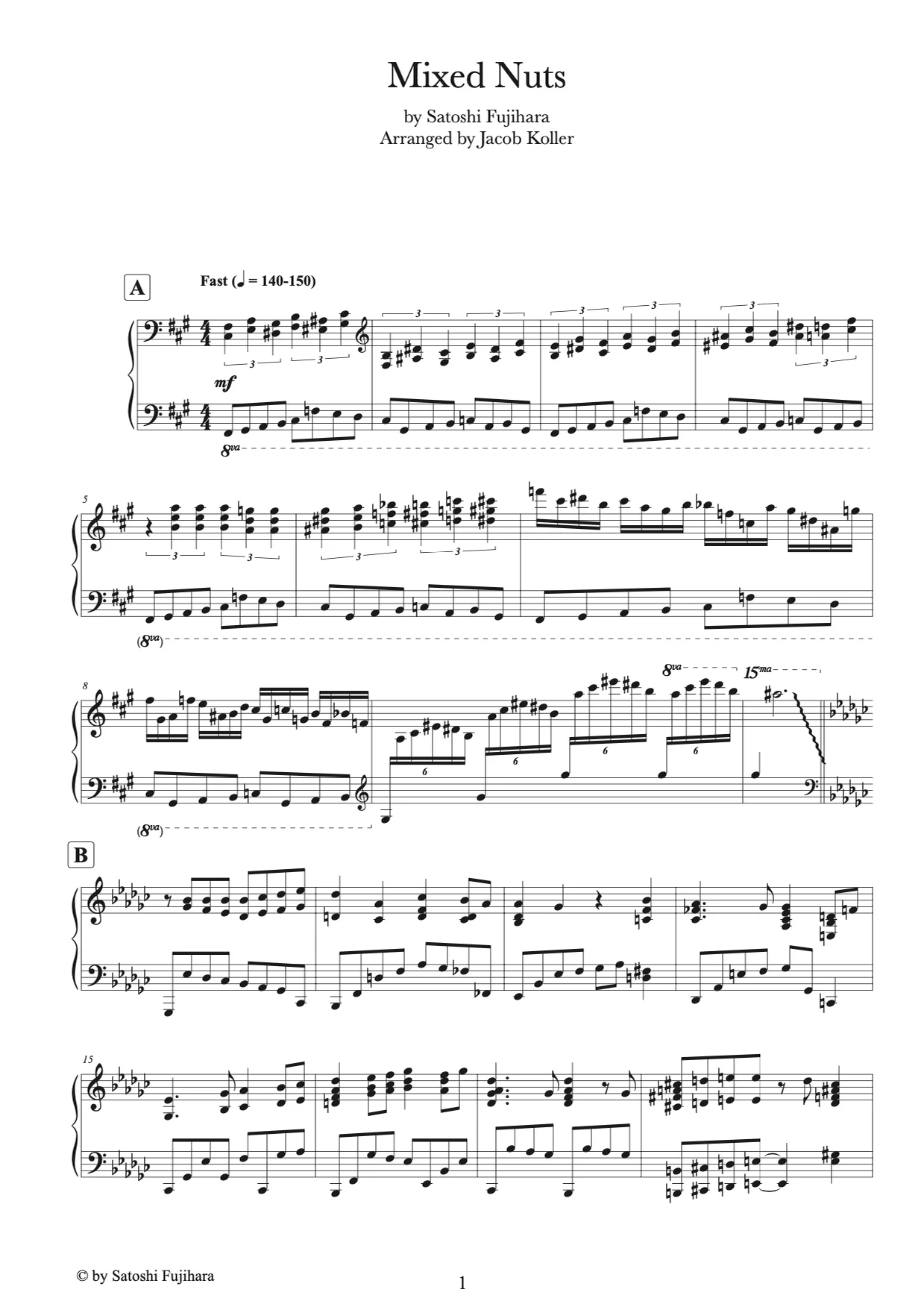 Mixed Nuts - Official Higedan Dism by JIMS Sheet Music