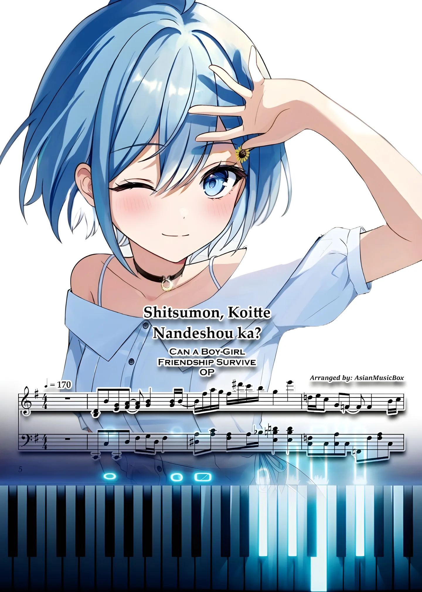 Shitsumon, Koitte Nandeshou ka? (Can a Boy-Girl Friendship Survive? OP) - HoneyWorks feat. HaKoniwalily by AsianMusicBox