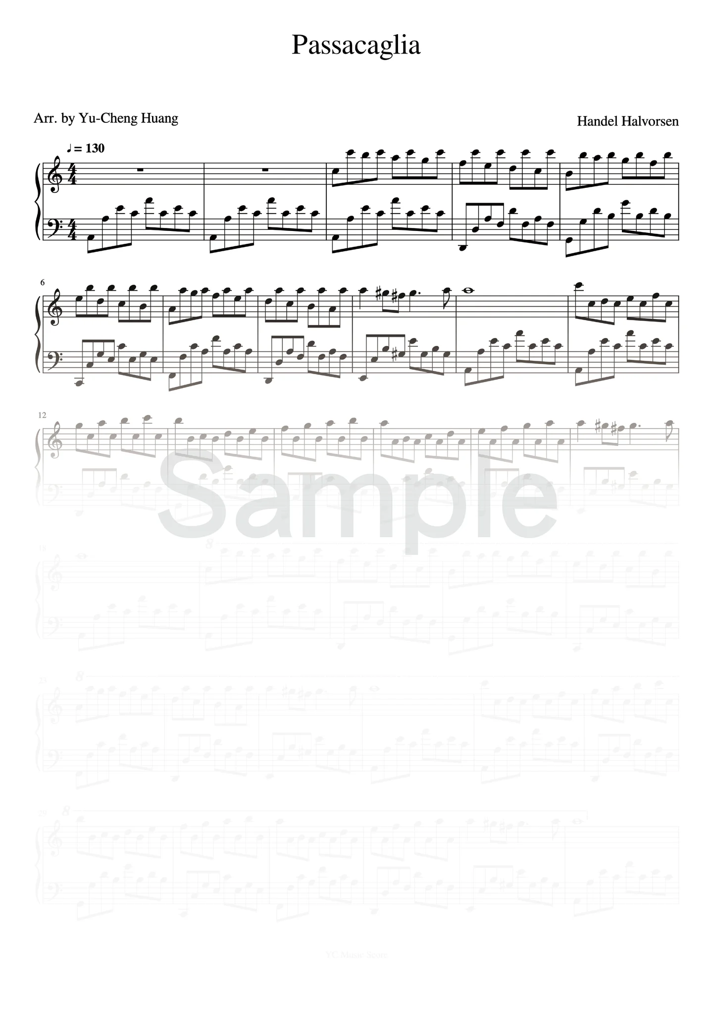 Passacaglia - Handel Halvorsen by YC MUSIC