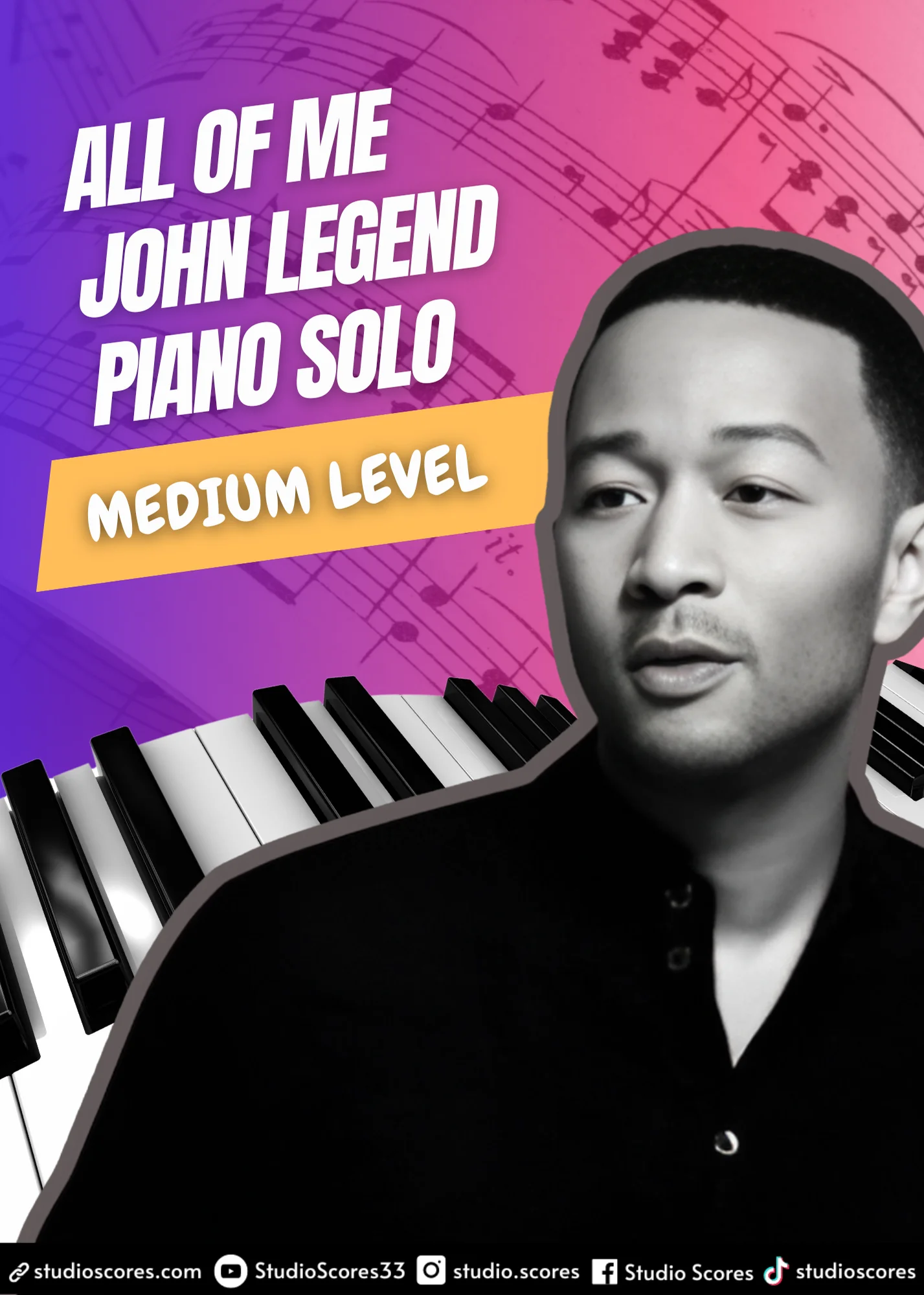 All of Me - John Legend (beautiful pop song for piano solo) by Studio Scores