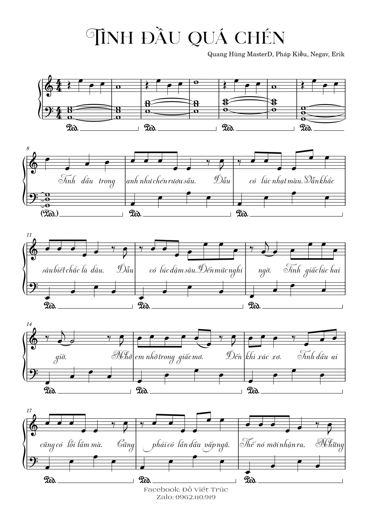 Tình đầu quá chén - Quang Hùng MasterD, Negav, Erik, Pháp Kiều by Panda Piano