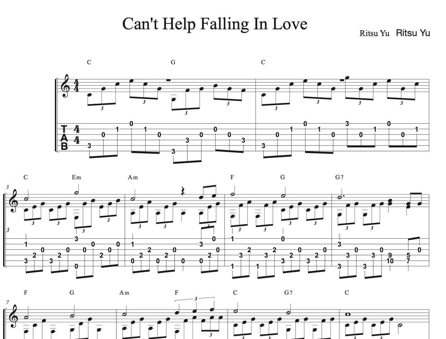 Can't Help Falling In Love - elvis presley by Ritsu Yu