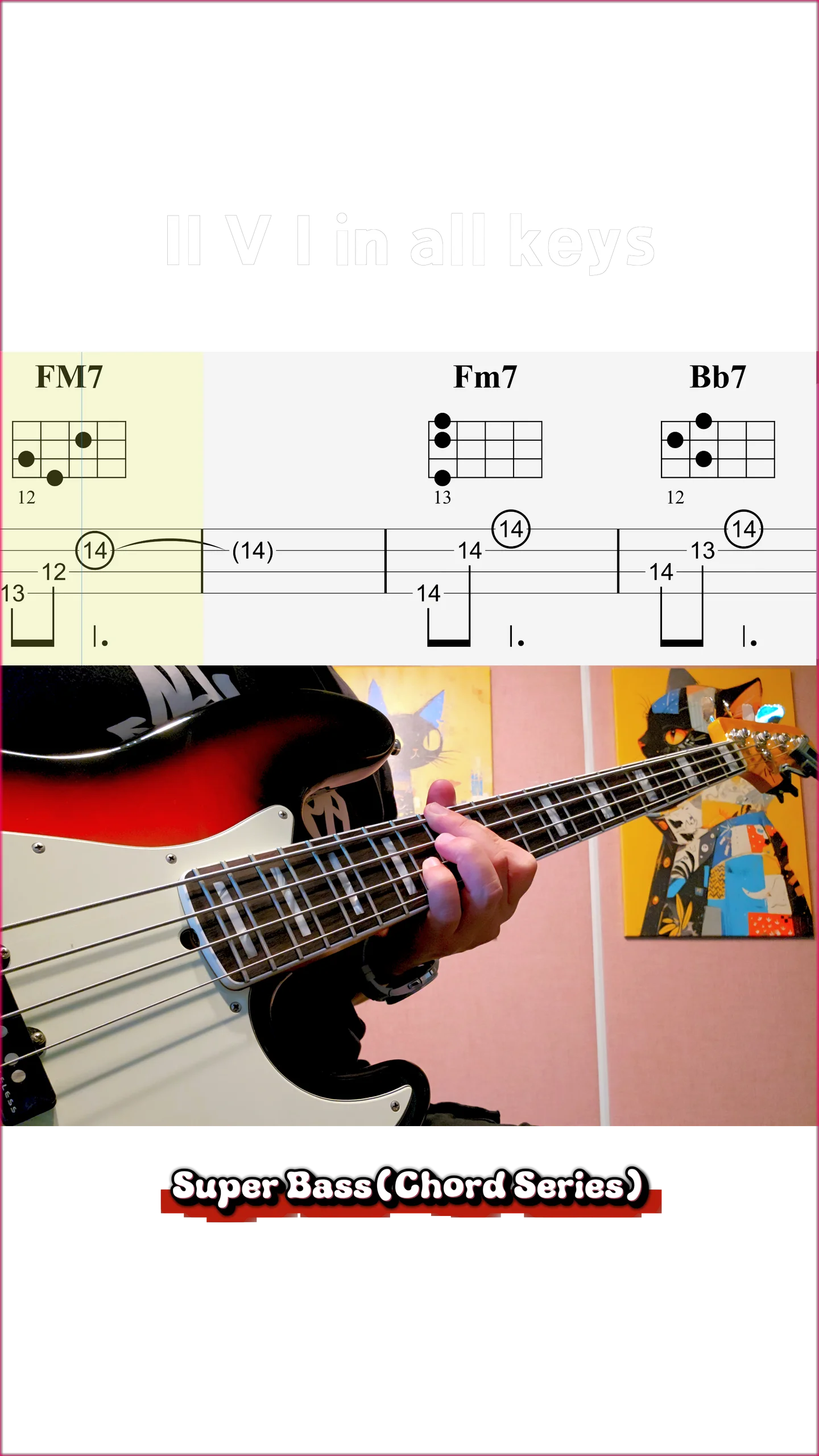 II V I in all keys_Super Bass(Chord Series) - Super Bass (🎶 12 Keys II–V–I Progression (12키 II–V–I 진행)) by Super Bass