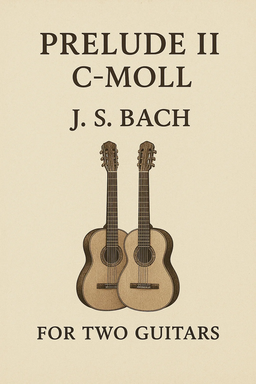 Prelude II c-moll from The Well-Tempered Clavier Book I - J. S. Bach (arr. for Guirtar Duet) by Xlomeg