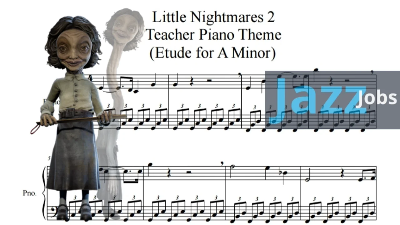 Etude for A Minor(Teacher Piano Theme) Piano Music little nightmares2 리나메2 선생님 피아노 테마 악보 - little nightmares2 by Jazz Jobs