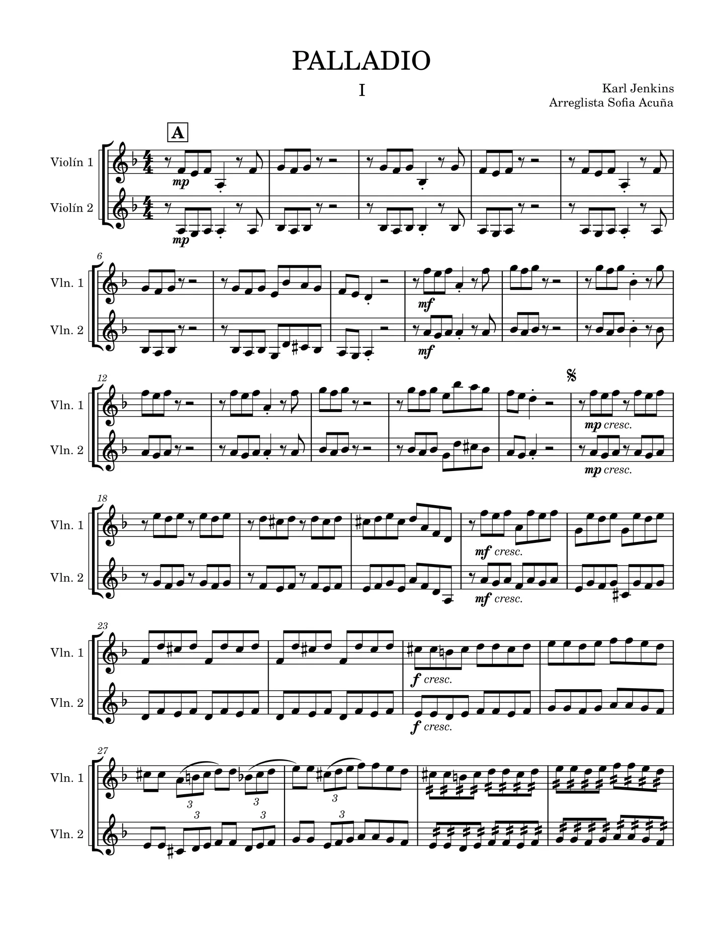 Palladio - Karl Jenkins (Violín dúo) by Sofia Acuña