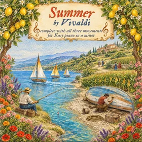 Summer by Vivaldi (The Four Seasons) for Easy Piano in A Minor (Complete Concerto) [PDF]