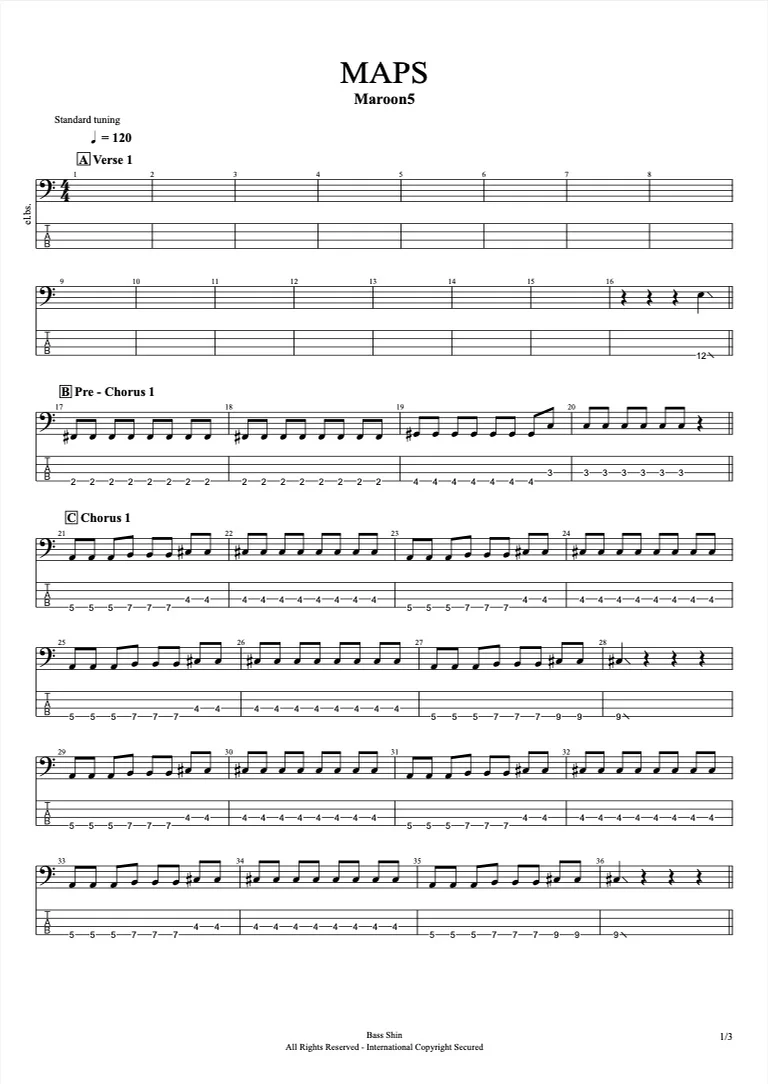 MAPS - MAROON5 by Bass Shin