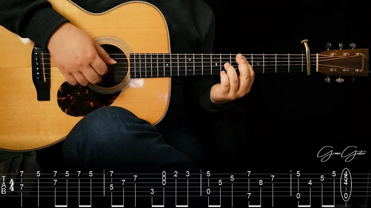 1. 에일리 - 첫눈처럼 너에게 가겠다 【★☆☆☆☆】 Fingerstyle Tutorial 『TAB』 - Ailee by GrooveGuitar