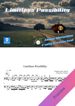 Limitless Possibility - Aiko Oi (Gitadora Drum Master Notation) by Chanson叔