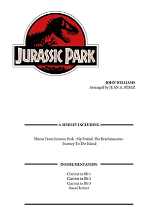 Jurassic Park - John Williams (Clarinet Quartet) by Juan A. Pérez